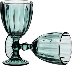Sada 4 ks pohárov ELISE STRIPES 320 ml zelená