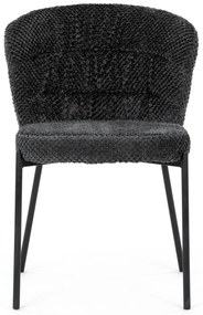 Súprava jedálenských stoličiek Bouclé CT-W1077GREY2, 4 ks
