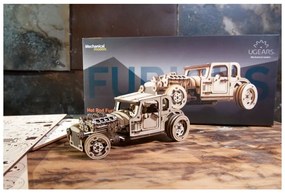 Ugears 3D drevené mechanické puzzle The Hot Rod Furious