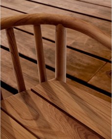 Drevená záhradná barová stolička v prírodnej farbe Turqueta – Kave Home