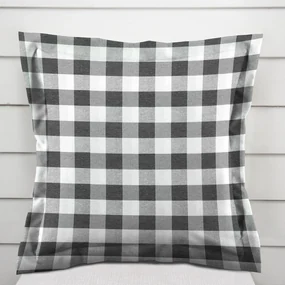 Biante Dekoračná obliečka na vankúš s lemom Rebeka RE-010 Sivo-biela kocka veľká 50 x 60 cm