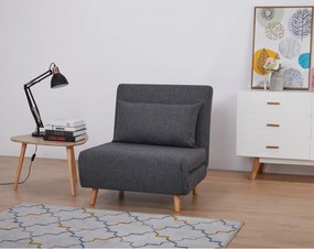 Sconto Rozkladacie kreslo GUNAR sivá