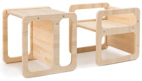 Detské stoličky z borovicového dreva v sade 2 ks Montessori – Little Nice Things
