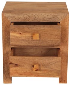furniture-nabytek.cz - Nočný stolík z masívu z dreva mango 45x50x40