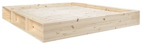 Dvojlôžková posteľ z masívneho dreva s úložným priestorom Karup Design Ziggy, 160 x 200 cm