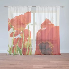 Sablio Záclony Tulipány: 2ks 150x250cm