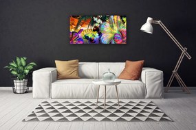 Obraz Canvas Abstrakcie motýle pierka 125x50 cm