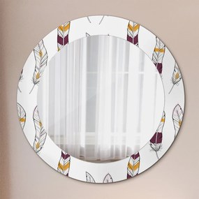 Okrúhle ozdobné zrkadlo Perie fi 60 cm