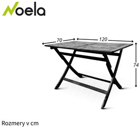 Noela Drevený skladací stôl Mandy