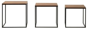 SADA 3x Konferenčný stolík hnedá