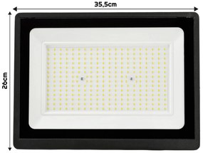 BERGE LED reflektor 200W - senzor pohybu PIR - studená biela