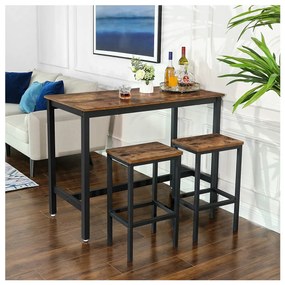 Barová stolička VASAGLE set 2 ks 65 × 40 × 30 cm