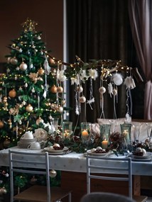 Sklenená váza Nigella 23,5 cm, tyrkysová