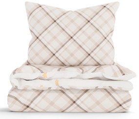 Vianočné predĺžené bavlnené obliečky Renforcé – Kúzlo Vianoc krémové