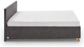 Antracitová čalúnená detská posteľ bez roštu 90x200 cm Cool – Meise Möbel