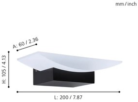 Eglo 98888 - LED Nástenné svietidlo METRASS LED/5,6W/230V