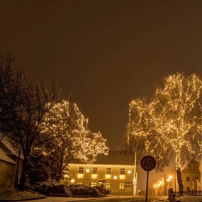 DECOLED Svetelná reťaz LED s MEGA LED, 100 m, 400 teplých bielych LED diód