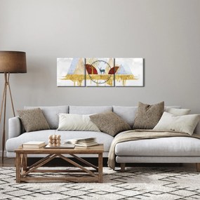 Obraz - Dekor (s hodinami) (90x30 cm)