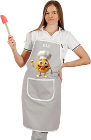 Kuchynská zástera Burger EMI, sivá