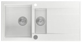 Sapho - Kuchynský drez 100x50 cm granit/biely