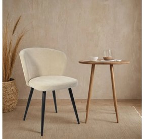 KROSBY Manšestrové kreslo béžová