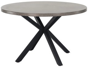 Kondela Jedálenský stôl, betón/čierna, priemer 120 cm, MEDOR