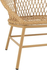 Béžové ratanové kresielko Zayo Beige - 59*74*81cm