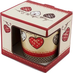 HOME ELEMENTS Hrnček porcelánový 500 ml, Srdiečka Množství: 2 ks