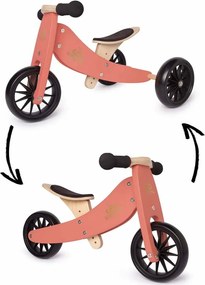 Drevené balančné odrážadlo Tiny Tot 2v1 koralová