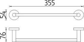 Nimco Držiak na uteráky, 35,5 cm UNIX - UN 13035-26