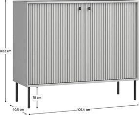 ARIS 2D skrinka, sivá