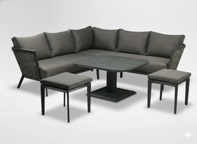 CH Rohová súprava hliníkového nábytku Tallinn - sivá