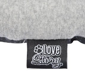 Svetlosivý pelech pre psa 60x48 cm Graphene – Love Story