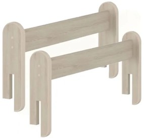 Odnímateľná zábrana k detskej posteli MAX - 2x krátka - svetlý dub