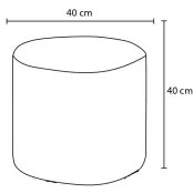 Taburet RONDO, priemer 40 cm, žltý