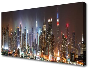 Obraz Canvas Noc mesto new york 100x50 cm