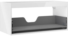 Mexen Box-A, závesná skrinka 100 cm, 1 zásuvka, biela lesklá, 91AX0-1000-470-1-00