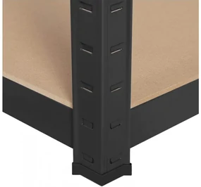 Fistar Regál 2400x1000x400 mm lakovaný 6-policový, nosnosť 1050 kg - ČIERNÝ