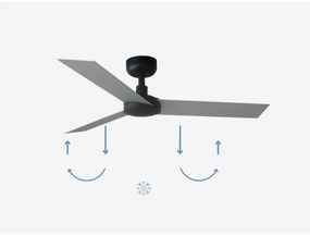 FARO 34285 - Stropný ventilátor CRUISER S čierna pr. 106 cm + diaľkové ovládanie