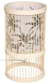 Atmosphera Créateur d'intérieur Detská nočná lampa z bambusu s akvarelovými motívmi les a safari