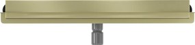 Mexen Flat Wall, sprchový žľab na stenu 2v1, 60 cm, zlatá matná, 1A30060