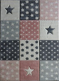 BE Koberec Smart Kids 40217 Rose GREY – sivý obdĺžnikový Rozmer: 160x230 cm