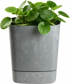 Plastový květináč s podmiskou Cubi 16x16 cm - výber z 6 prevedení