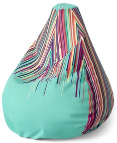Sedací vak Pear stékajúca farba, farebná