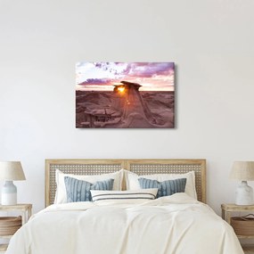 Obraz - západ slnka na púšti (90x60 cm)