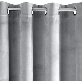ZATEMŇOVACÍ ZÁVES NA KRÚŽKOCH PIERRE 140X250 CM STRIEBORNÁ
