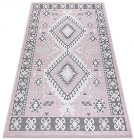 Dywany Łuszczów Kusový koberec Sion Sisal Aztec 3007 pink/ecru – na von aj na doma - 160x220 cm