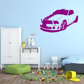 Veselá Stena Samolepka Auto Mustang Farba: fialová, Veľkosť: 60 x 37 cm