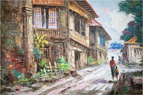Obraz Filipínske dediny, Ázia (90x60 cm)