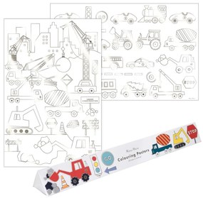 Omaľovánky Construction – Meri Meri